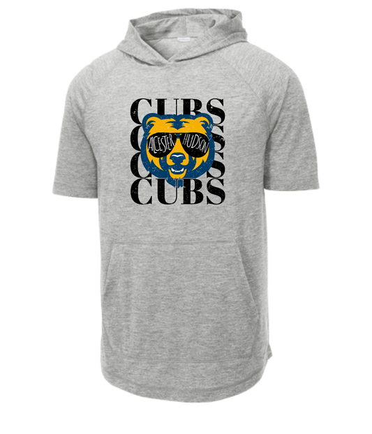 Men's Short Sleeve Hoodie - Cubs with Sunglasses