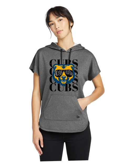 Women's Short Sleeve Hoodie -Sunglasses Cub
