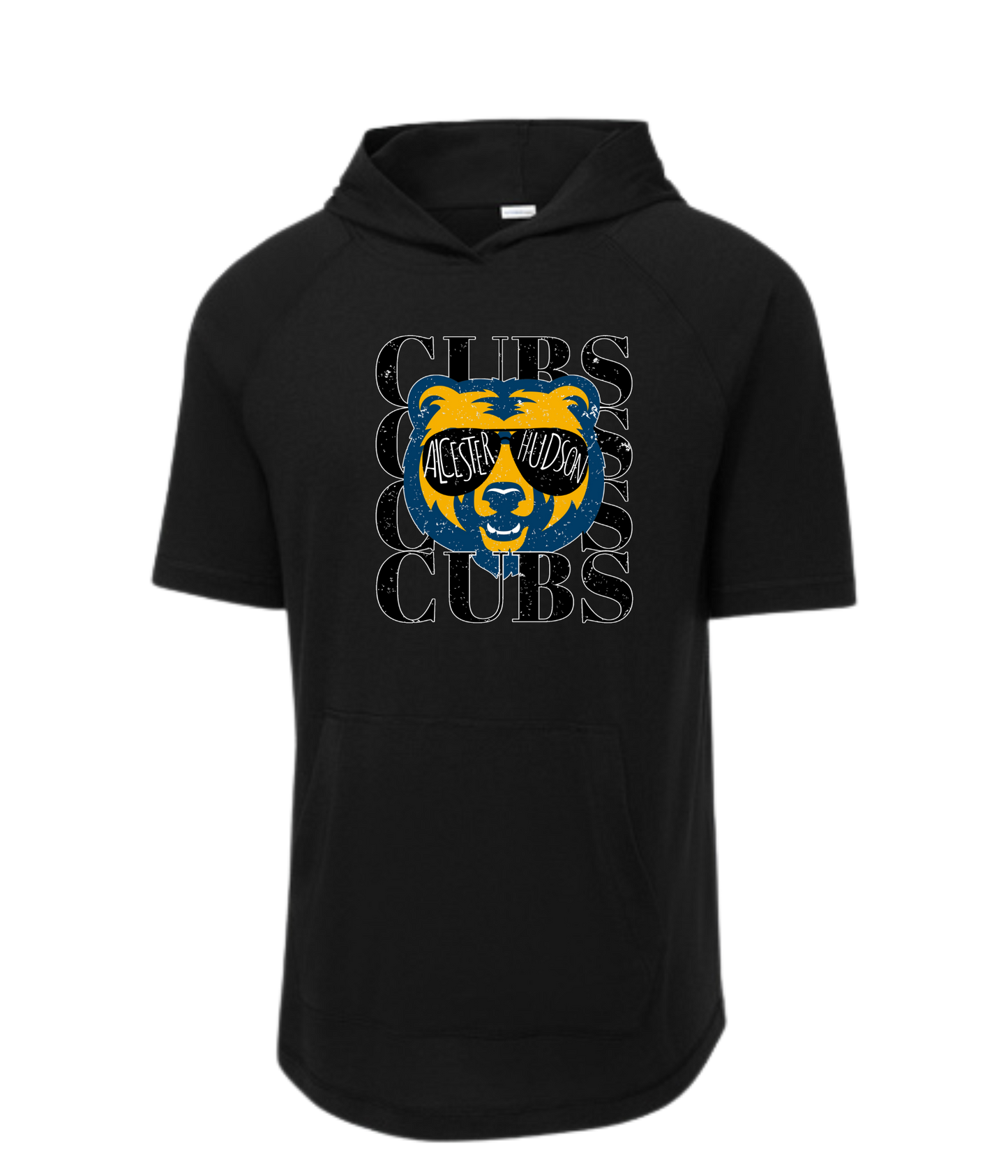 Men's Short Sleeve Hoodie - Cubs with Sunglasses