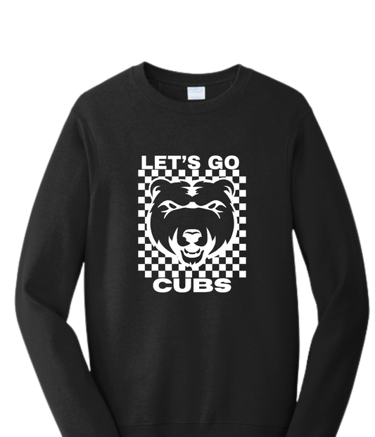Adult Crew Sweatshirt - Let's Go Cubs