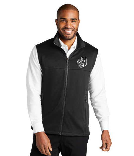 Men's Smooth Fleece Vest - 1/2 Face Cub
