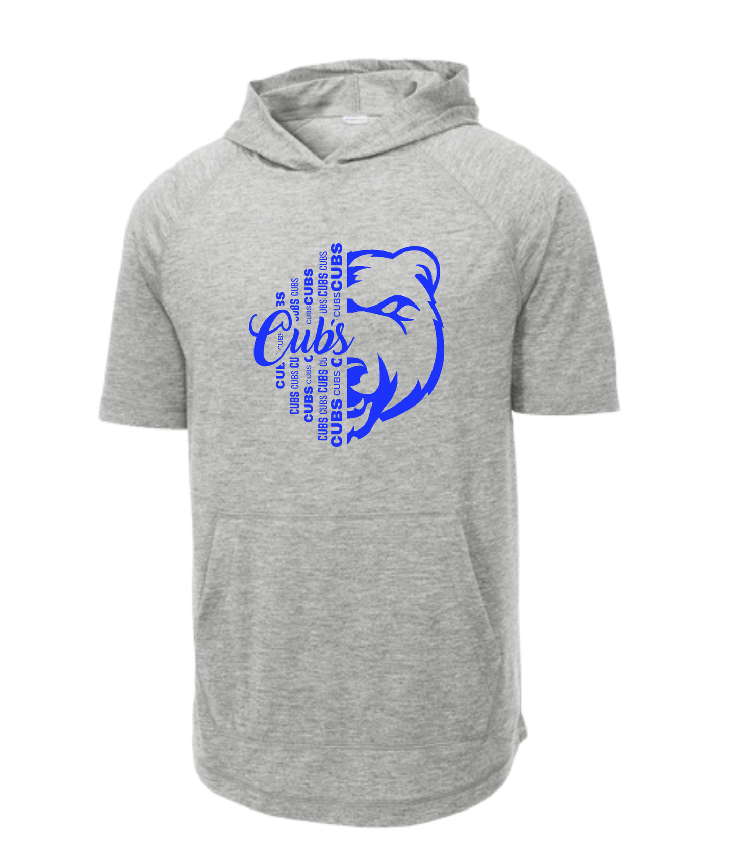 Men's Short Sleeve Hoodie - 1/2 Cub Face