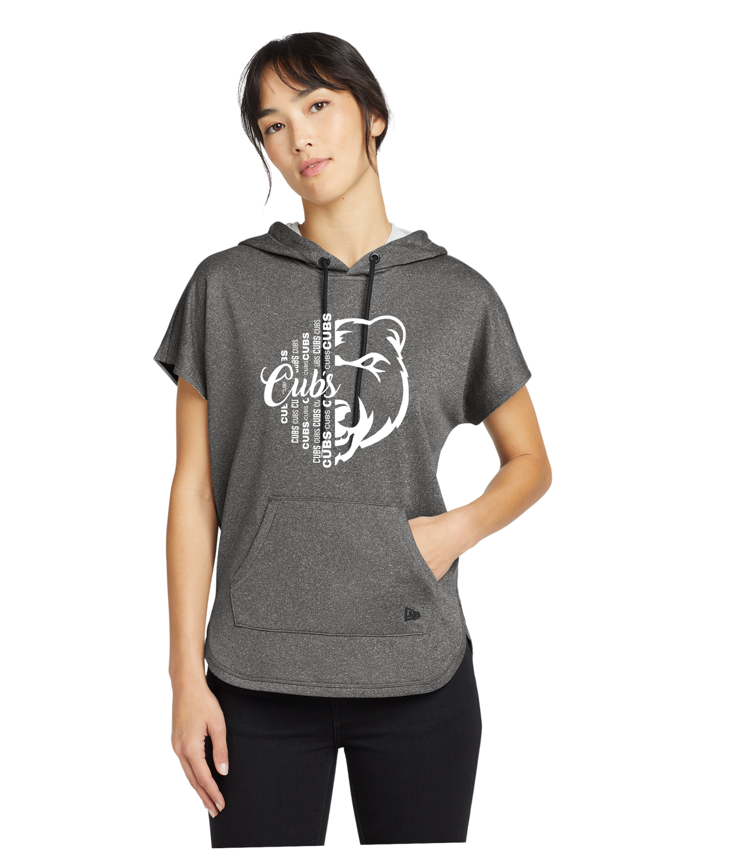 Women's Short Sleeve Hoodie - 1/2 Face