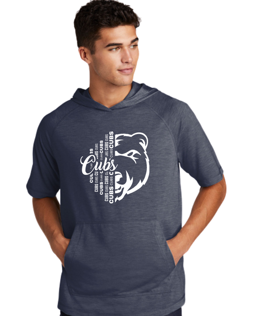 Men's Short Sleeve Hoodie - 1/2 Cub Face