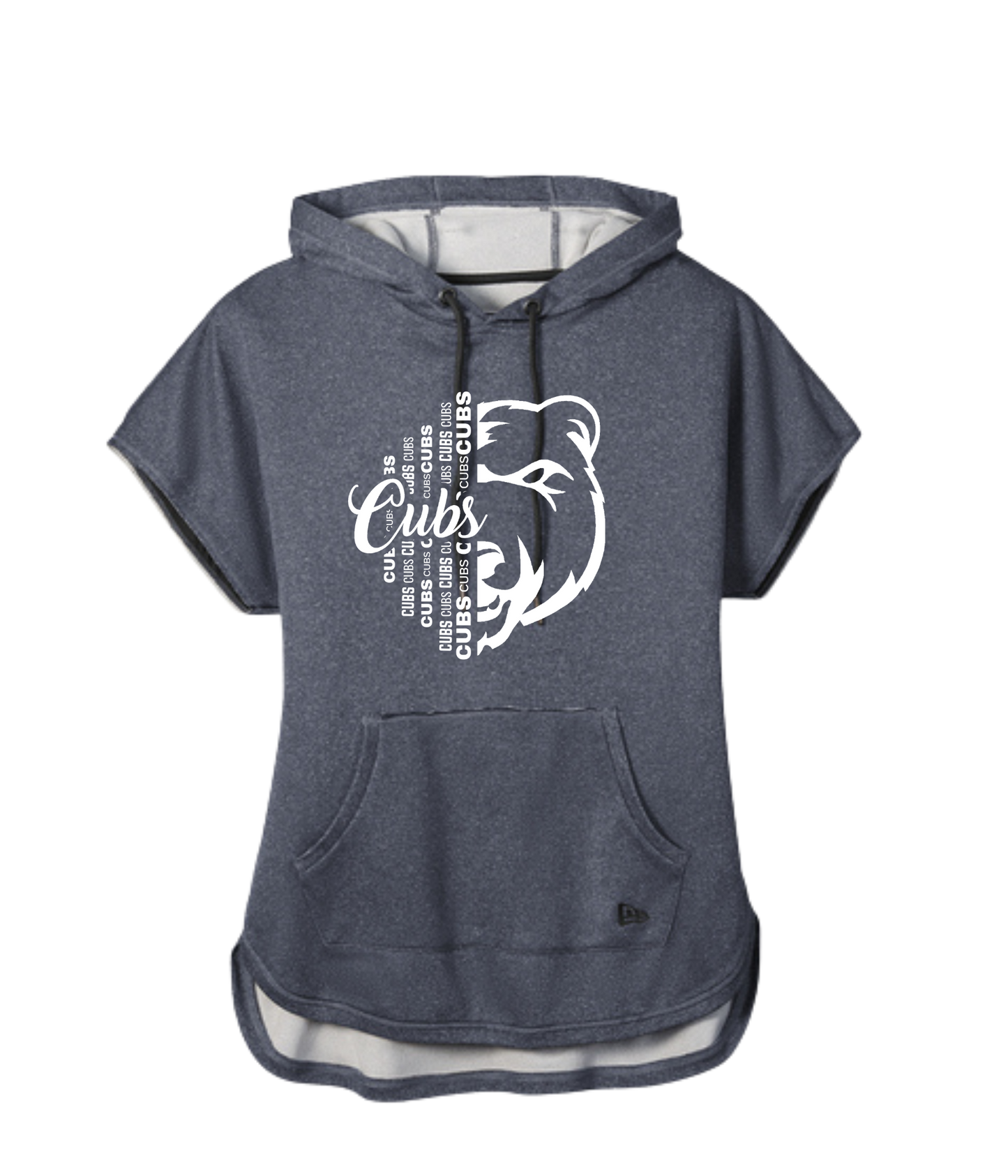 Women's Short Sleeve Hoodie - 1/2 Face
