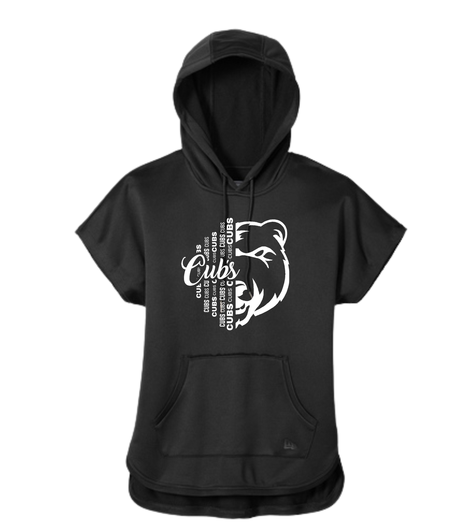 Women's Short Sleeve Hoodie - 1/2 Face